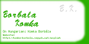 borbala komka business card