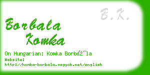 borbala komka business card